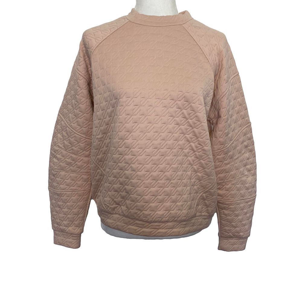 𝅺bcbgeneration Quilted Moto Sweater Pink Size S